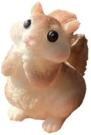 Cute Stress Relief Toy, Novelty Squirrel Silicone Soft Taba Squishy Toy, Ultra-Soft Squeeze Toys, Decompression Venting Toy, Stress Anxiety Relaxing Toy Sticky Sensory Gifts (Yellow-Squirrel)