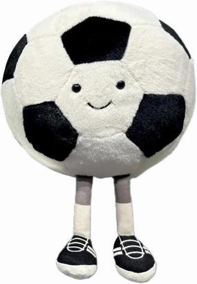 Cute Soccer Stuff Funny Soccer Toy Pillow with Legs, Soft Plush Soccer Ball Sports Pillows Adorable Soccer Gift for Boys Room Decor(Soccer,9 inches)