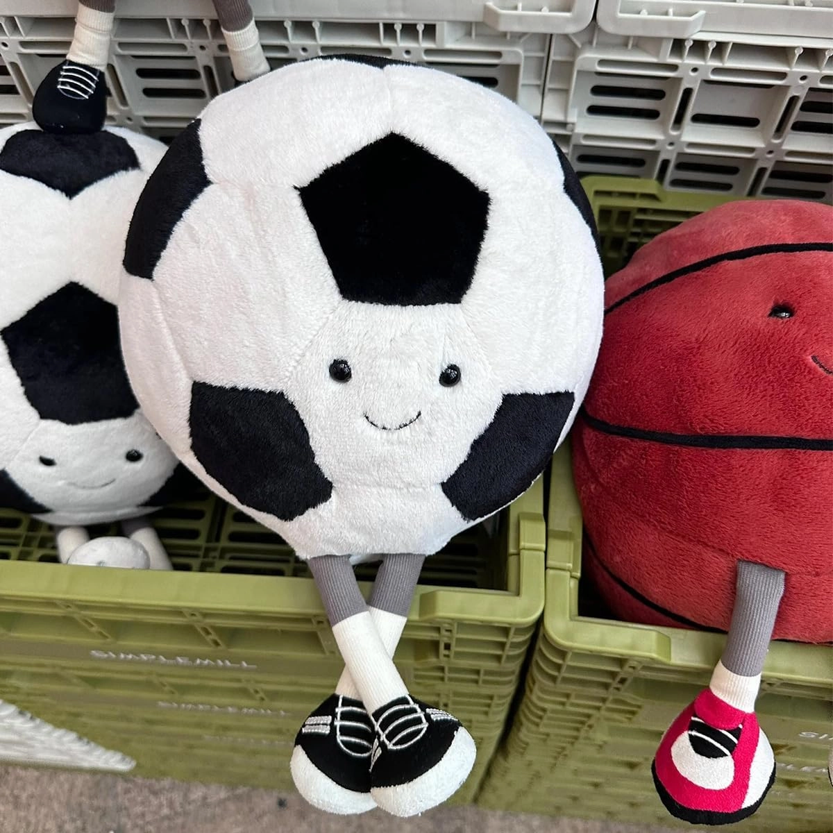 Cute Soccer Stuff Funny Soccer Toy Pillow with Legs, Soft Plush Soccer Ball Sports Pillows Adorable Soccer Gift for Boys Room Decor(Soccer,9 inches)