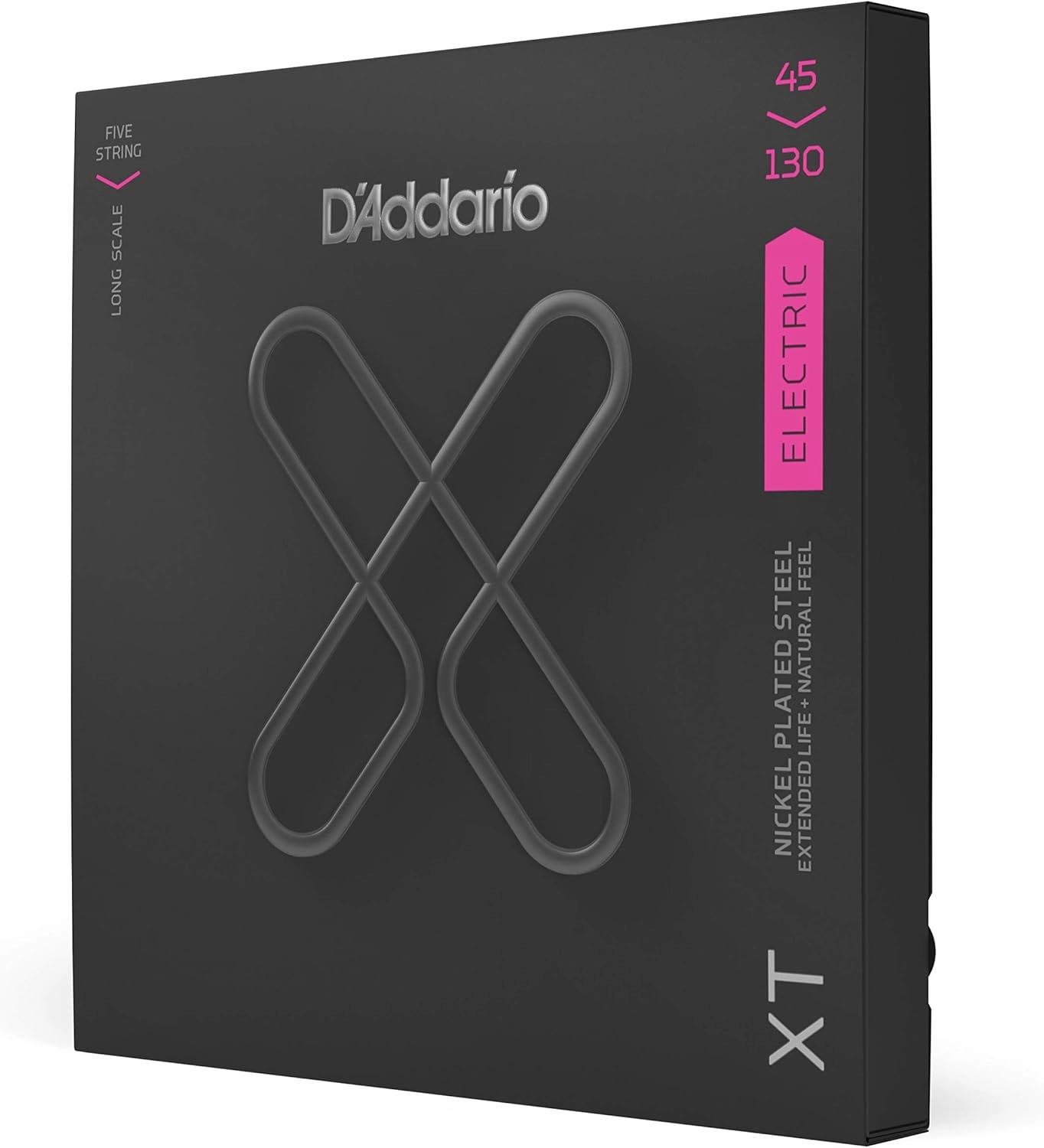 D'Addario XT Coated Bass Strings - Electric Bass Guitar Strings - 5-String, Long Scale, 45-130