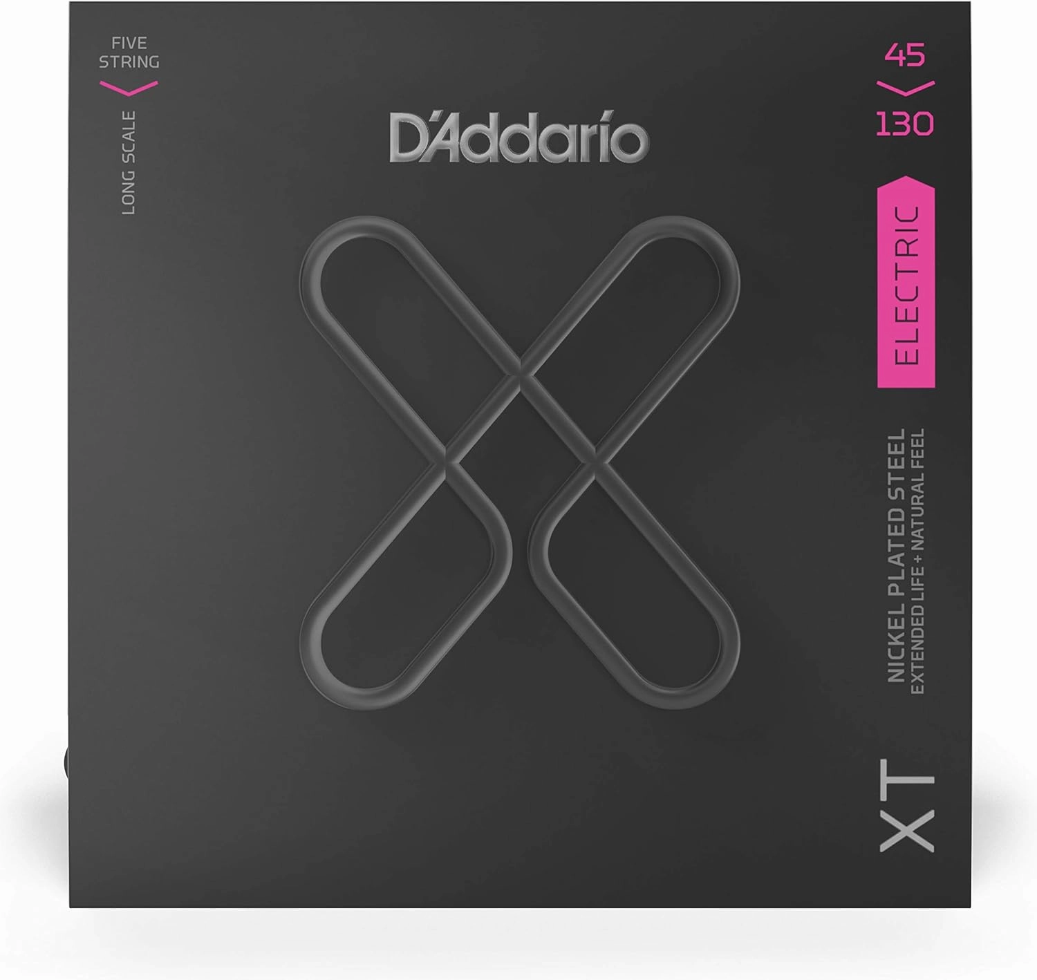 D'Addario XT Coated Bass Strings - Electric Bass Guitar Strings - 5-String, Long Scale, 45-130
