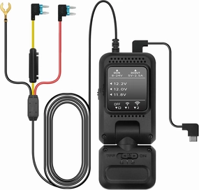 Dash Cam Hardwire Kit USB C Port,with Dual-Chip 360° Radar Sensor for 24H Parking Mode Dashcam, Dashboard Camera Car Charger Cable Kit 12V- 24V to 5V w/Fuse Kit, Low Voltage Protection (XJDCRL001)