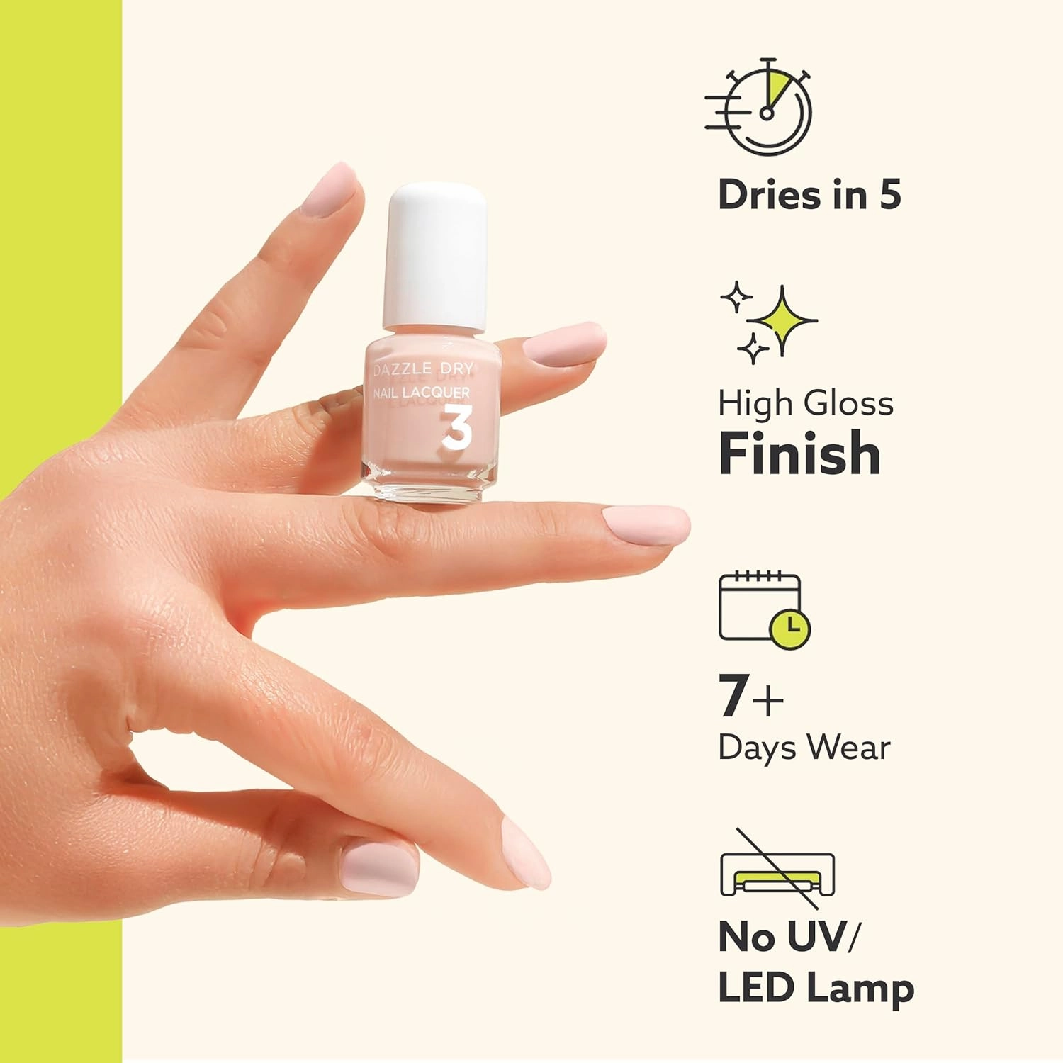 Dazzle Dry Mini Kit 4 Step System - Oh My!, a bright melon full coverage cream. Full coverage cream. (5 Piece Kit / 5 Manicures)