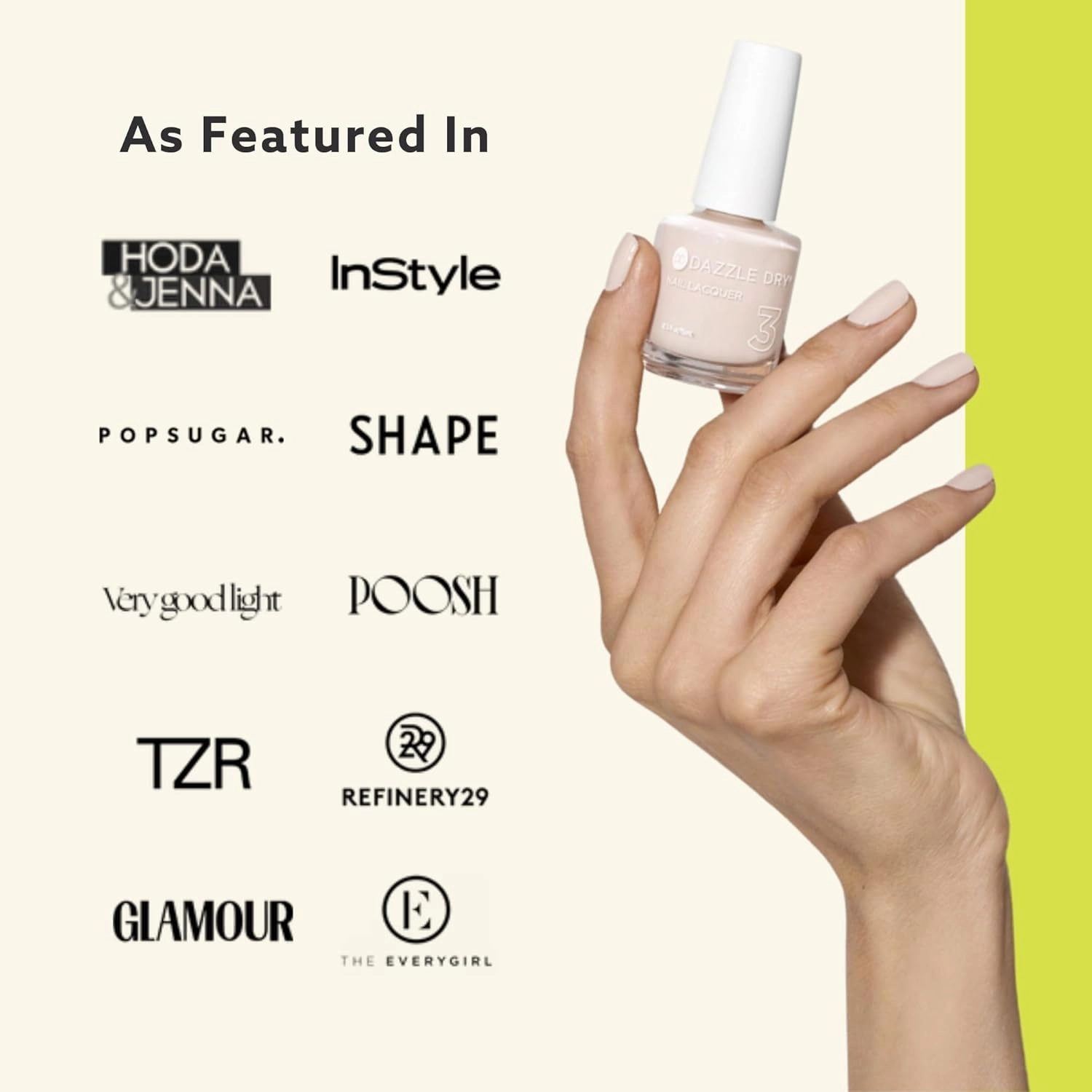 Dazzle Dry Mini Kit 4 Step System - Oh My!, a bright melon full coverage cream. Full coverage cream. (5 Piece Kit / 5 Manicures)