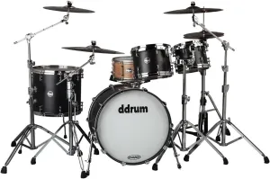 ddrum US STD 422 SB USA Maple Drum Set, 4 Piece Kit, Satin Black