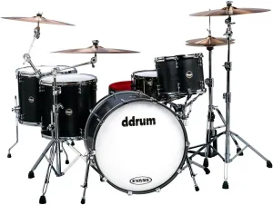 ddrum US STD 424 SB USA Maple Drum Set, 4 Piece Kit, Satin Black