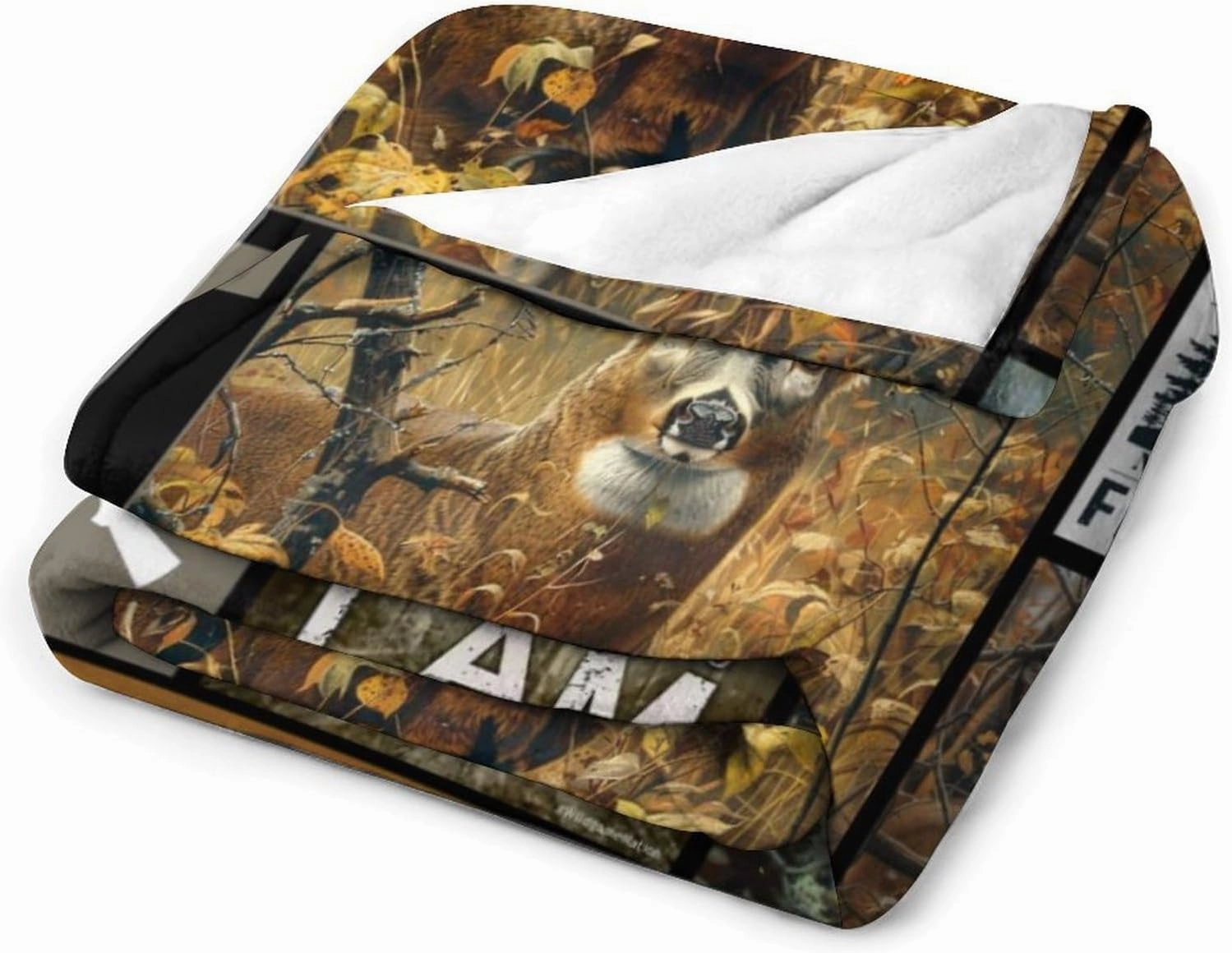 Deer Elk Gifts for Men: Super Soft Cozy Forest Fleece Elk Deer Decor Picture Blanket - 40"x50"