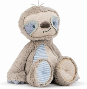 DEMDACO Blue Striped Oddball Sloth 13 inch Plush Children's Stuffed Figure Toy