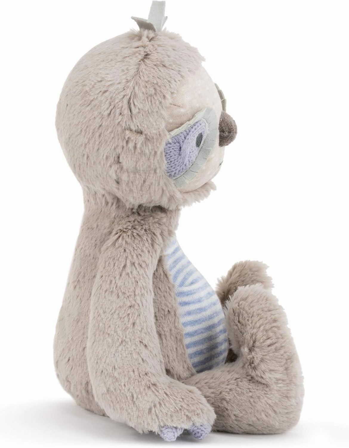 DEMDACO Blue Striped Oddball Sloth 13 inch Plush Children's Stuffed Figure Toy