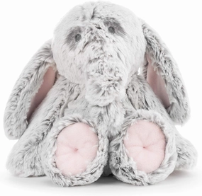 DEMDACO Elephant Soft Pink 10 inch Luxurious Plush Polyester Stuffed Animal Rattle Toy