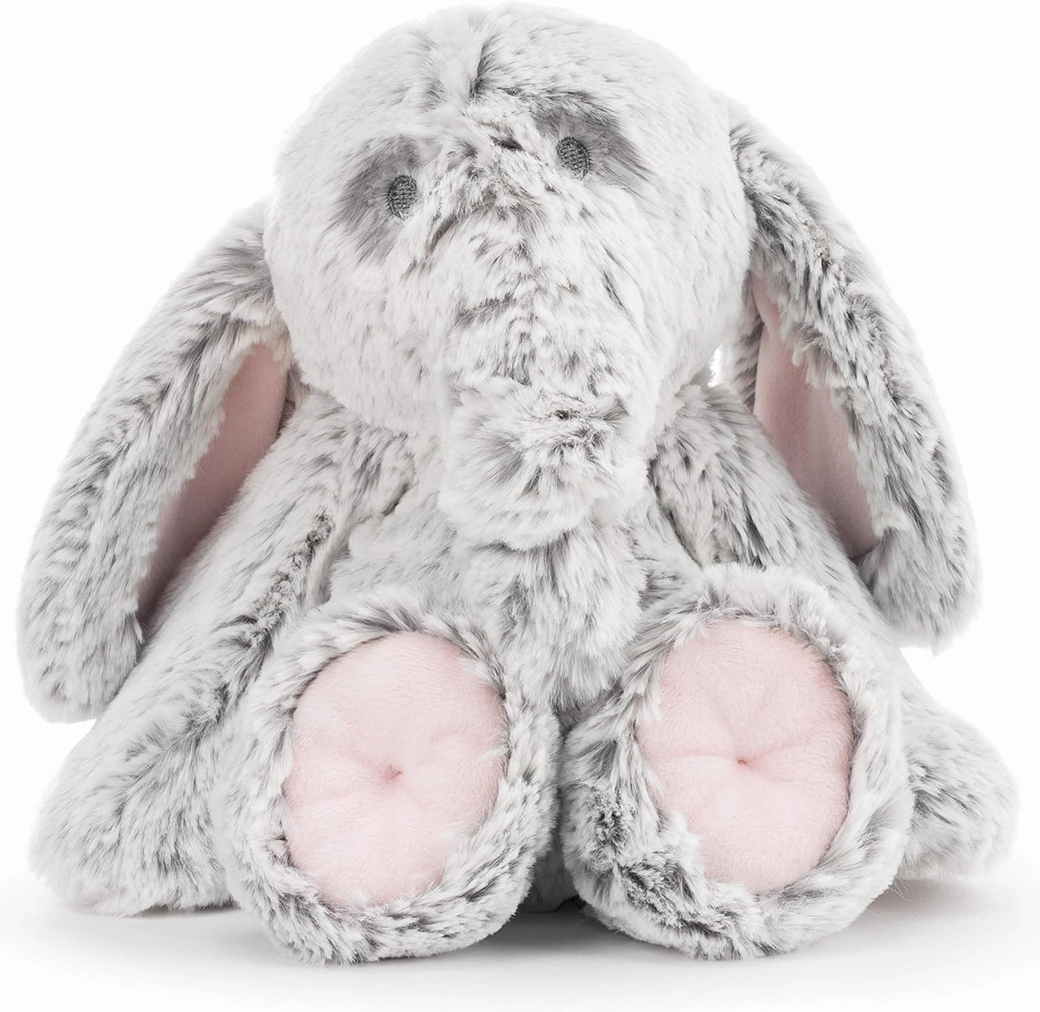 DEMDACO Elephant Soft Pink 10 inch Luxurious Plush Polyester Stuffed Animal Rattle Toy