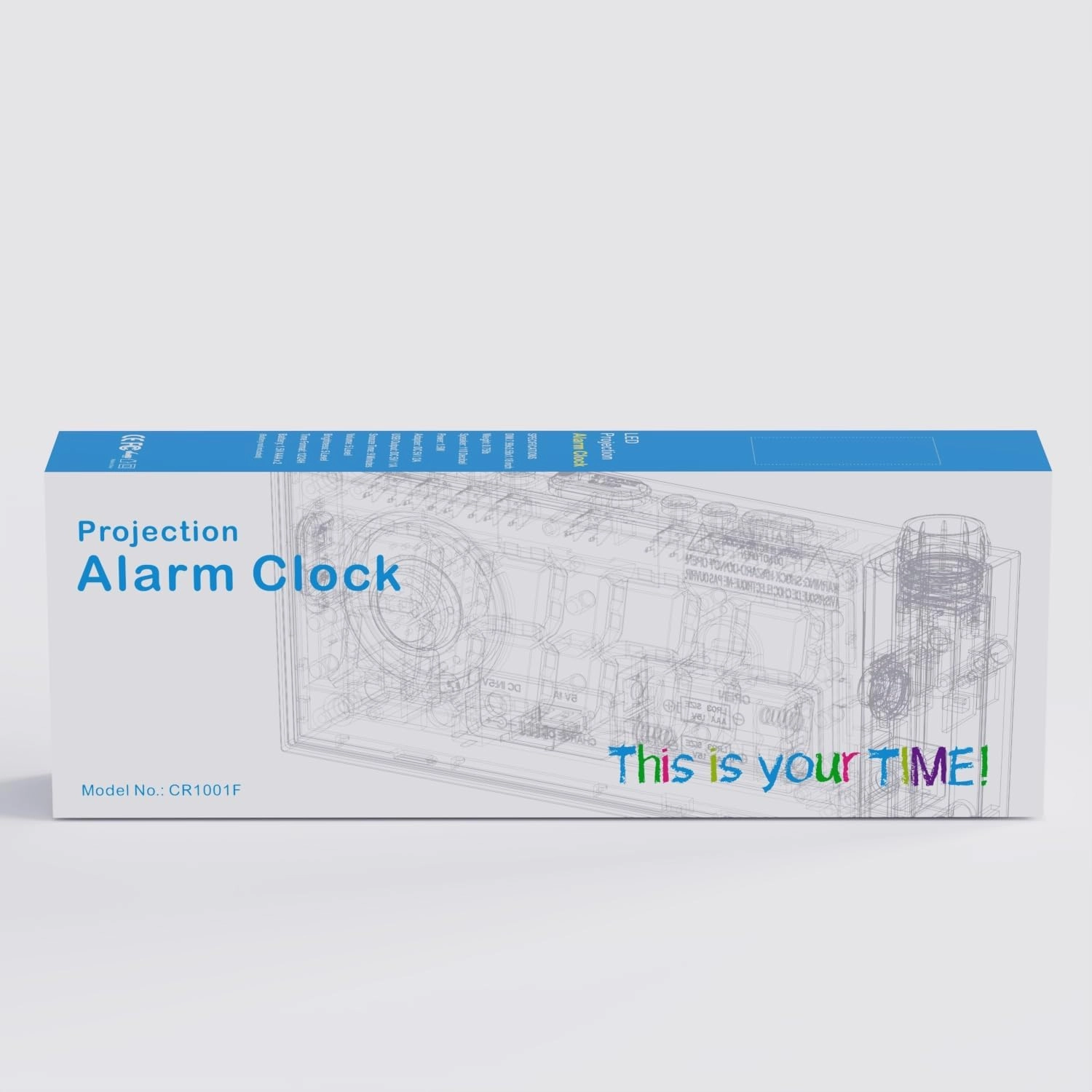 Digital Projection Alarm Clocks for Bedrooms - Large LED Display, 180° Rotatable Projector, 5-Level Dimmer,USB Charger,Battery Backup,Loud Dual Alarms for Kids Elderly,Heavy Sleepers,Snooze,12/24H,DST
