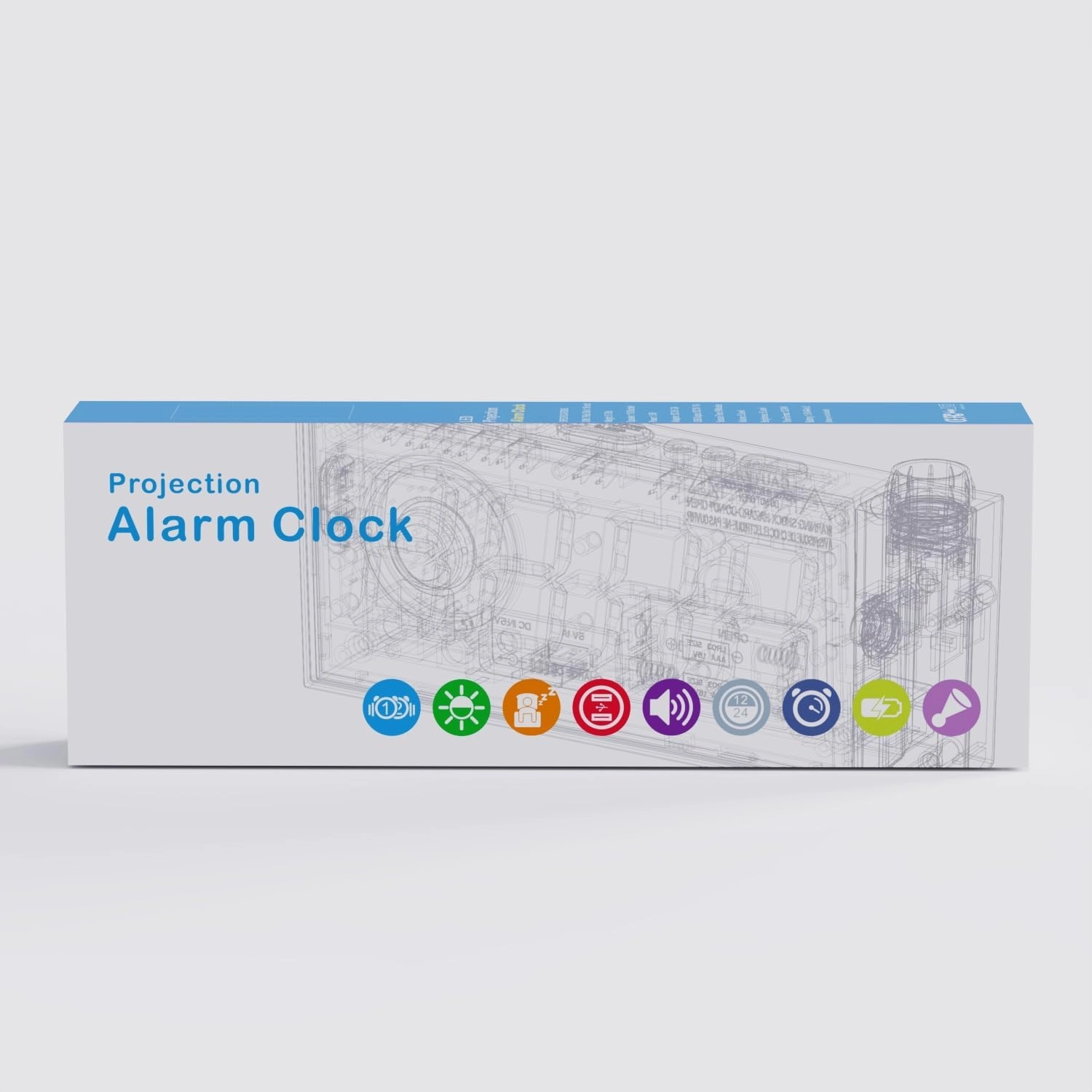 Digital Projection Alarm Clocks for Bedrooms - Large LED Display, 180° Rotatable Projector, 5-Level Dimmer,USB Charger,Battery Backup,Loud Dual Alarms for Kids Elderly,Heavy Sleepers,Snooze,12/24H,DST