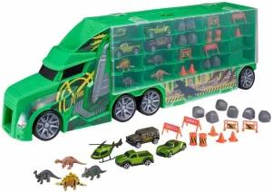 Dino Transporter Play Set with 4 Pitches and 4 Dinosaurs