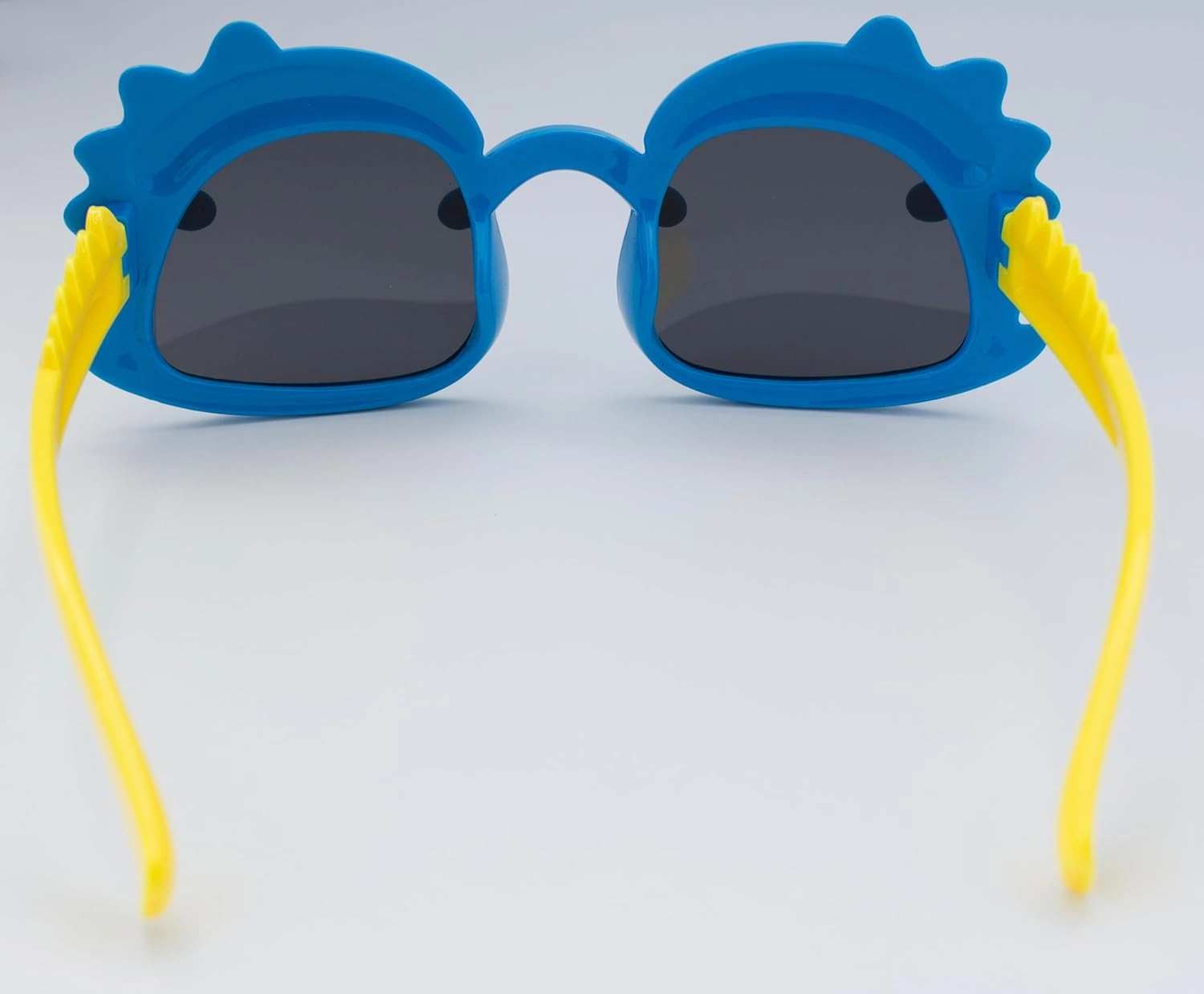 Dinosaur Cartoon Sunglasses for Kids Aged 2-6, Blue Yellow and dark Lenses,UV Protection Secure Fit for Outdoor