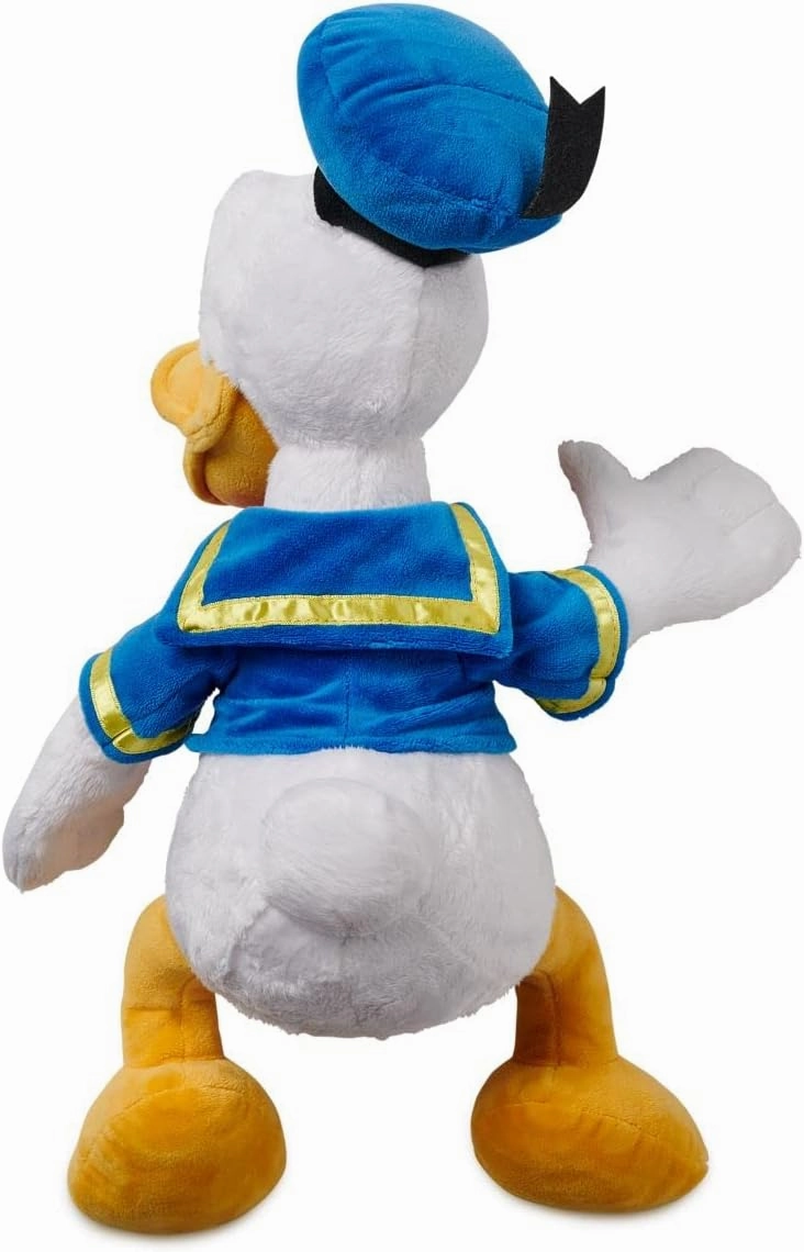 Disney Store Official Donald Duck Medium Soft Toy for Kids, Cuddly Character with Fuzzy Texture and Embroidered Details, Disney Plushy Suitable for All Ages.