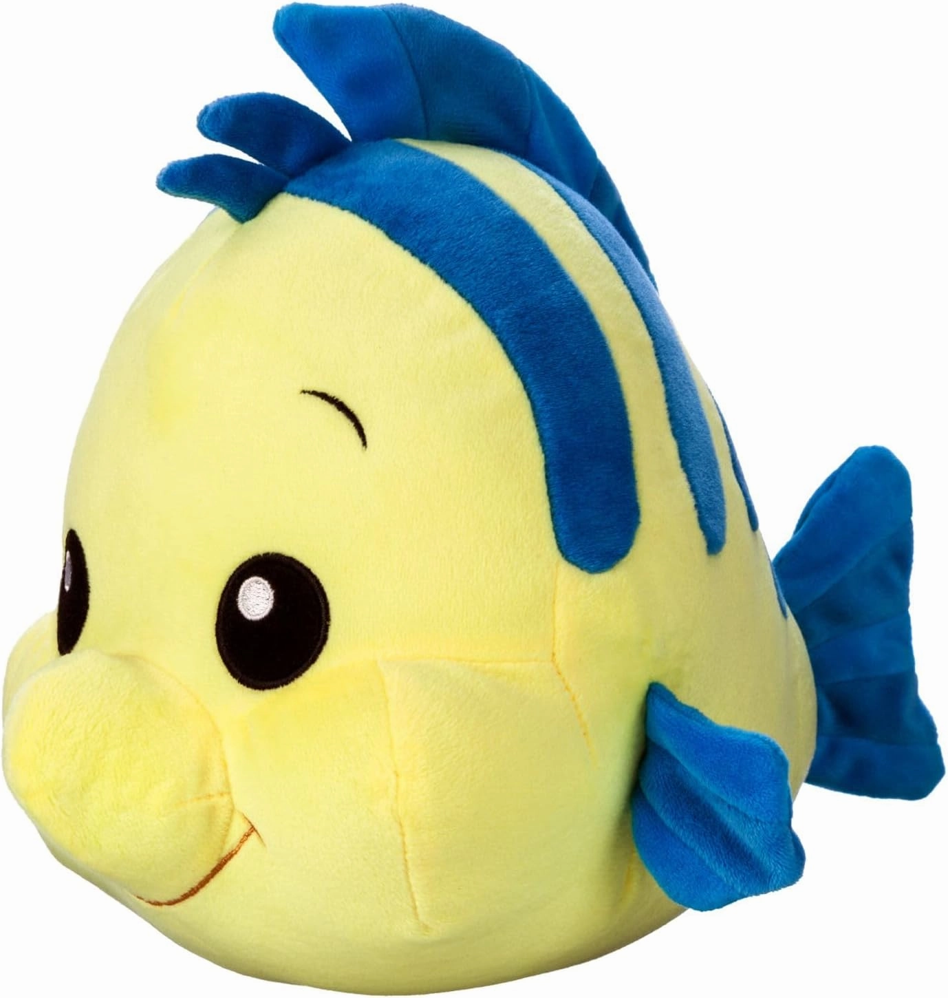 Disney Store Official Princess Friends Plush Doll (Flounder from The Little Mermaid) Small, Stuffed Animals with Embroidered Features, Plush Toys, Plush Toys for Kids