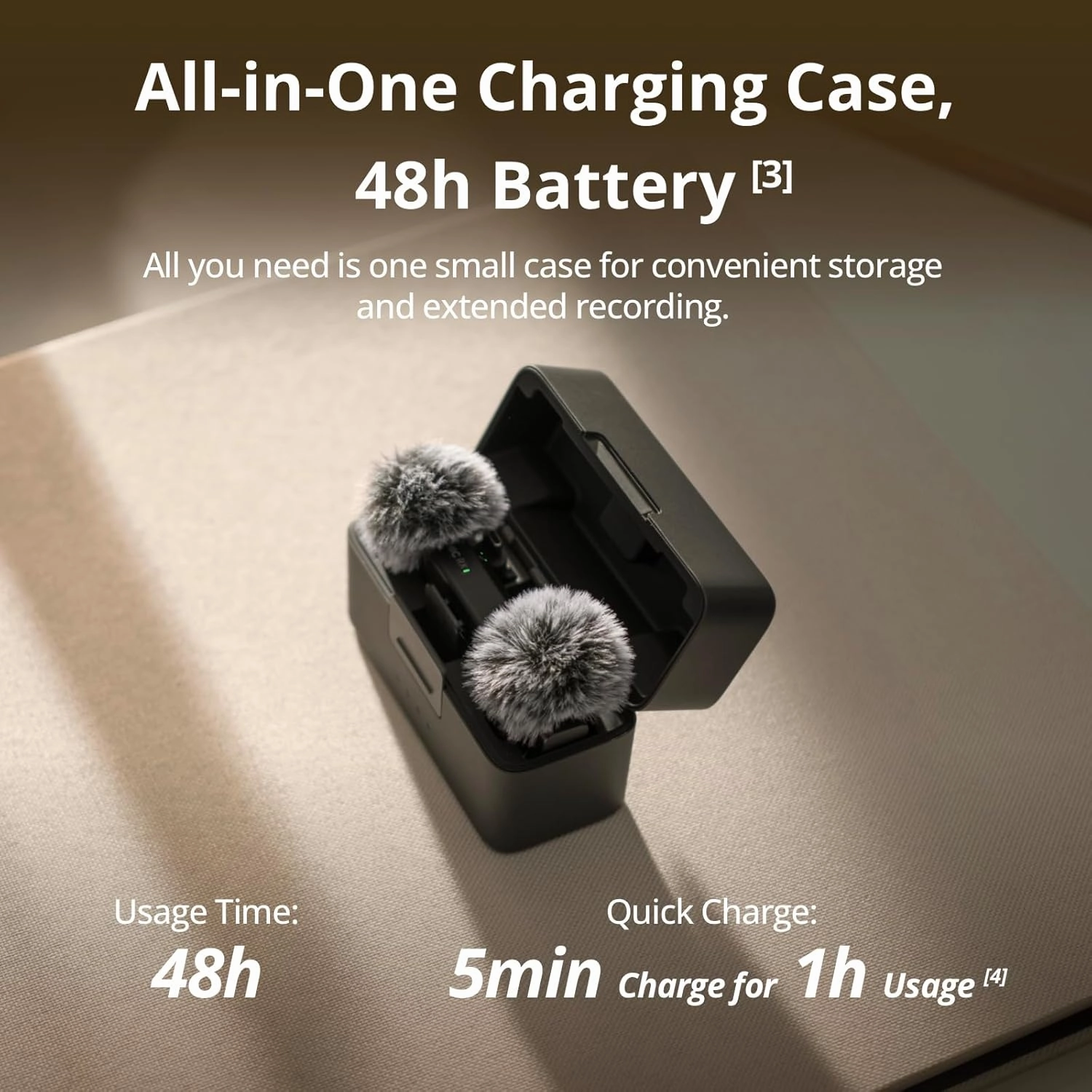 DJI Mic Mini (2 TX   1 RX   Charging Case), Wireless Microphone for iPhone/Camera/Android, Ultralight, Detail-Rich Audio, 48h Use, Noise Cancelling, Automatic Limiting, Vlog, Streaming