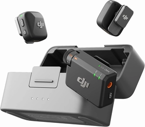 DJI Mic Mini (2 TX   1 RX   Charging Case), Wireless Microphone for iPhone/Camera/Android, Ultralight, Detail-Rich Audio, 48h Use, Noise Cancelling, Automatic Limiting, Vlog, Streaming