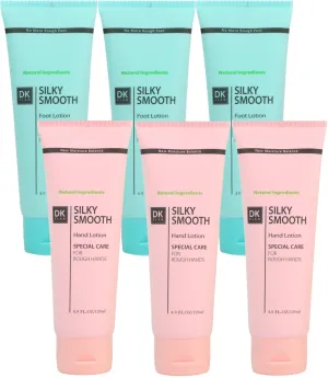 DK ELAN Silky Smooth Special Set (3 Hand   3 Foot) for Dry, Rough, Calloused, Cracked Skin