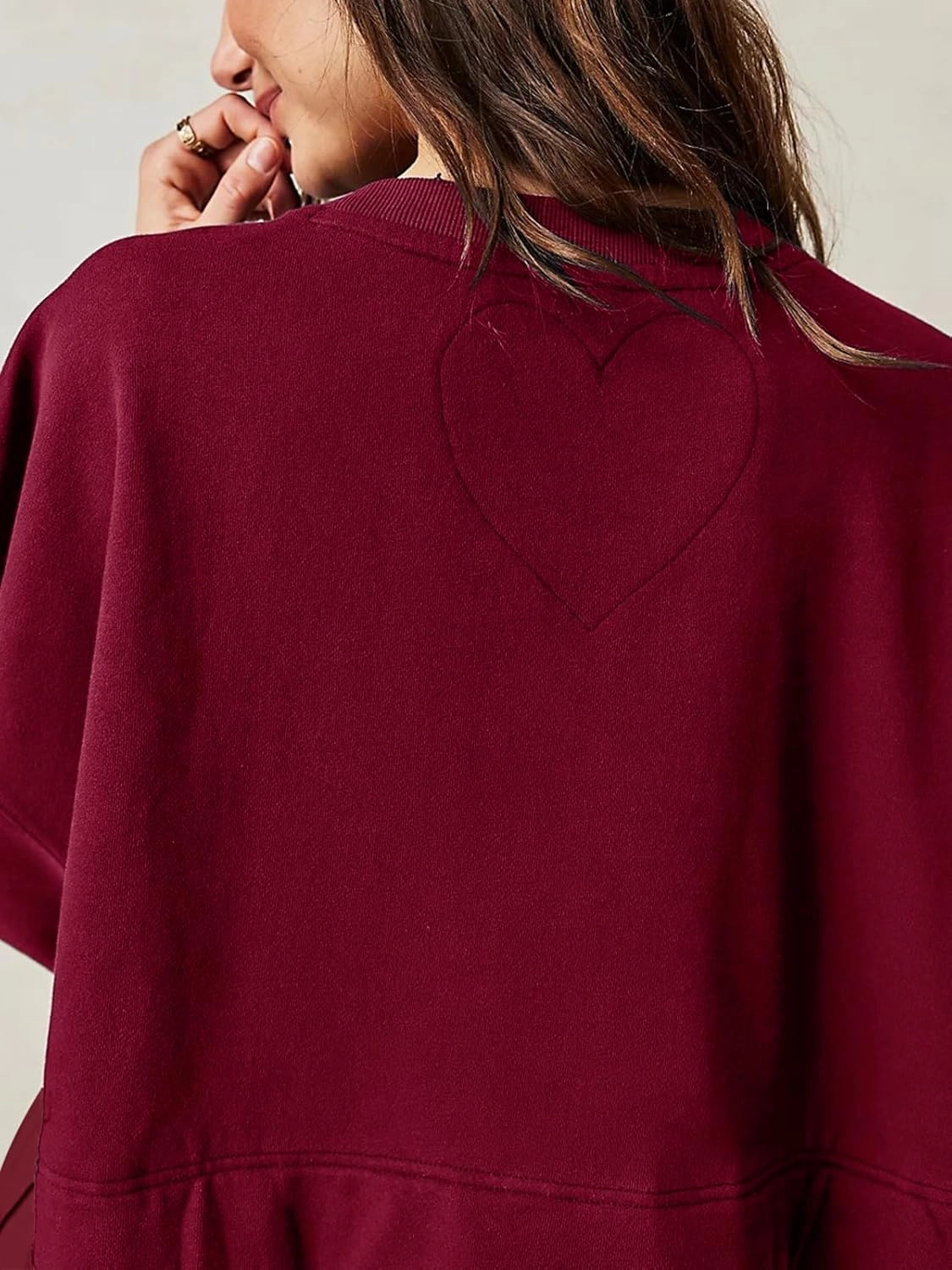 Dokuritu Sweatshirt Dress Women Crew Neck Long Sleeve Patchwork Pullover Tops Flowy Oversized Sweatshirt Mini Dress