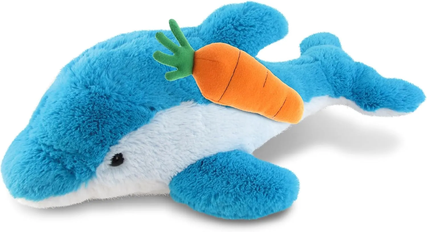 DolliBu Happy Easter Super Soft Plush Dolphin with Carrot - Cute Stuffed Animals with Carrot Plush Toy, with Name Personalization, Spring Easter Plush Animal - 18 Inches