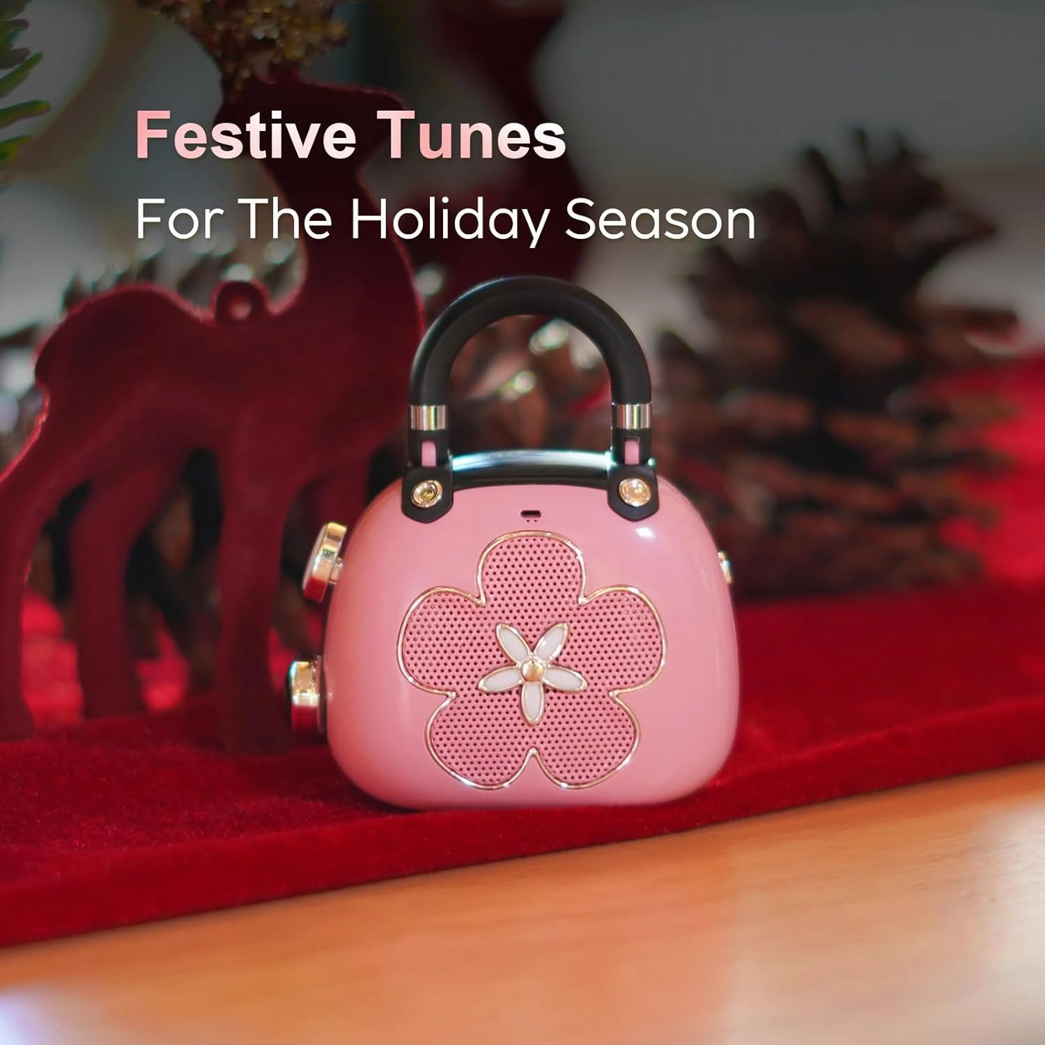 DOSS Candy Cute Bluetooth Speaker, Mini Portable with Mighty Sound, Retro Stylish Design, Adorable for Room, Desk Decoration, Gift for Kids, Girls, Women-Gradient Blue