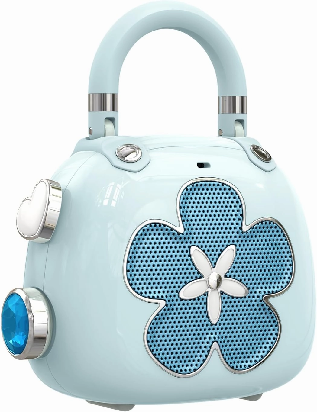 DOSS Candy Cute Bluetooth Speaker, Mini Portable with Mighty Sound, Retro Stylish Design, Adorable for Room, Desk Decoration, Gift for Kids, Girls, Women-Gradient Blue