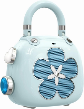 DOSS Candy Cute Bluetooth Speaker, Mini Portable with Mighty Sound, Retro Stylish Design, Adorable for Room, Desk Decoration, Gift for Kids, Girls, Women-Gradient Blue