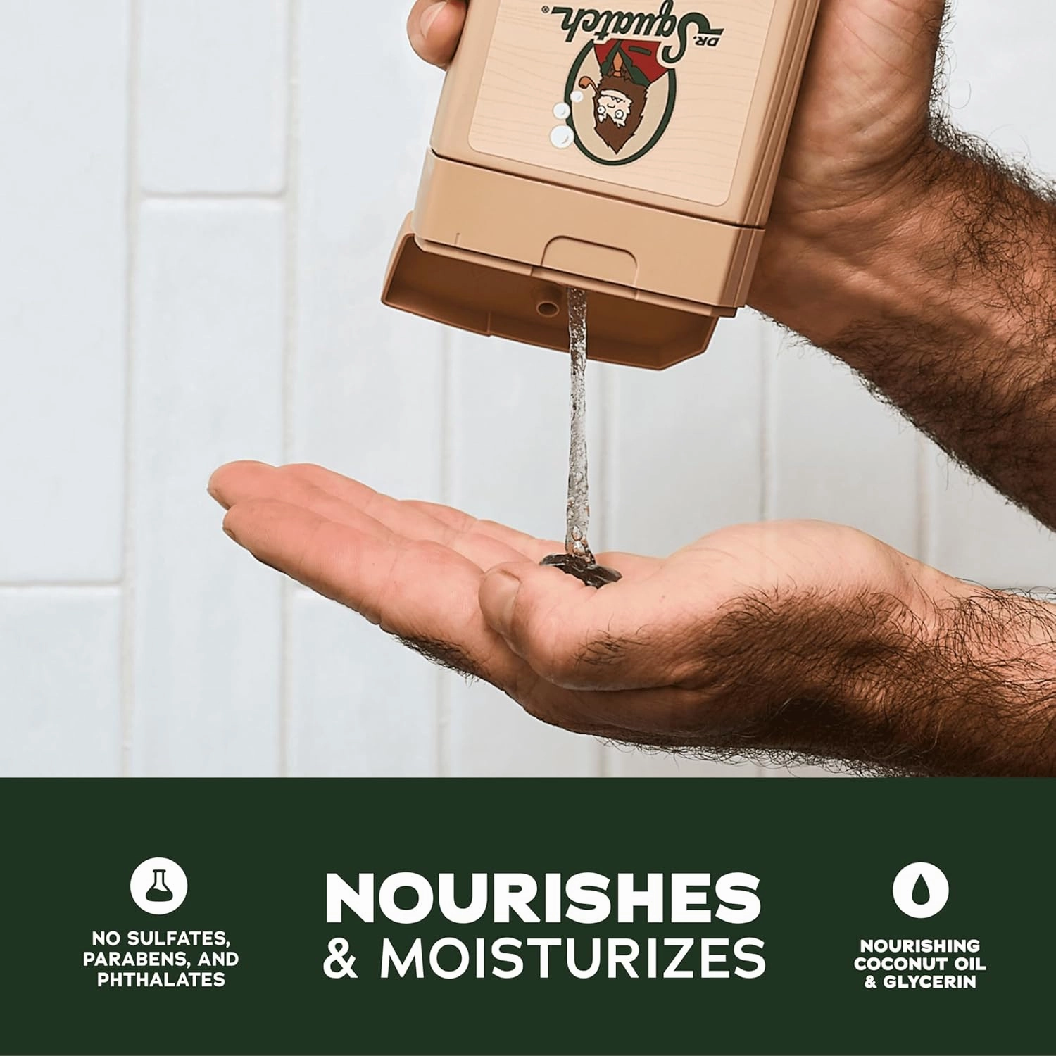Dr. Squatch NEW Body Wash and Deodorant for Men Gift Set | No Paraben, Phthalate, Sulfate | Odor-Squatching, Aluminum-Free | Coconut Castaway Body Wash (8 oz, 3-Pack) & Deodorant (2.56 oz, 2-Pack)