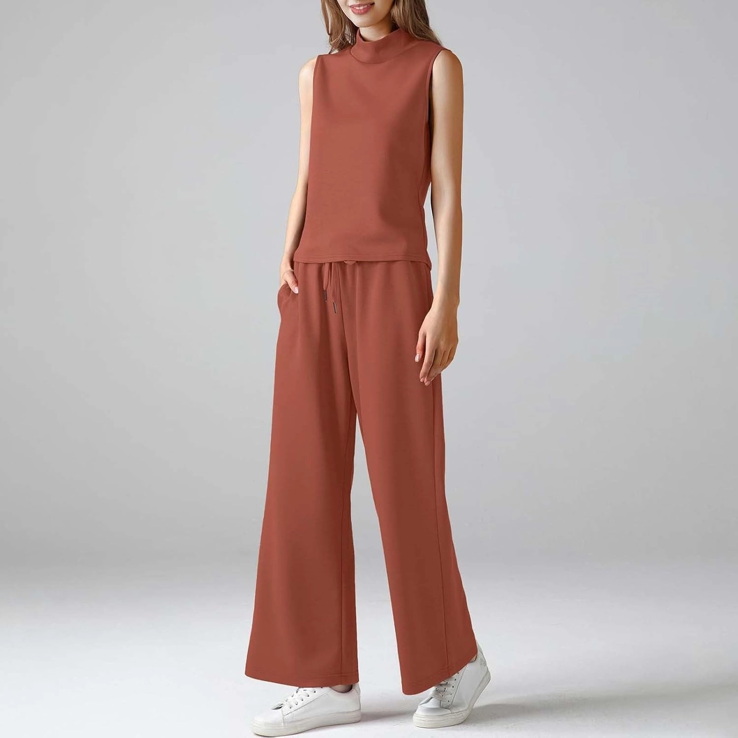 Drawstring Waist Wide-Leg Pants for Women Stylish Everyday Relaxed Outfits Trousers Homewear Fashion Streetwear Pants