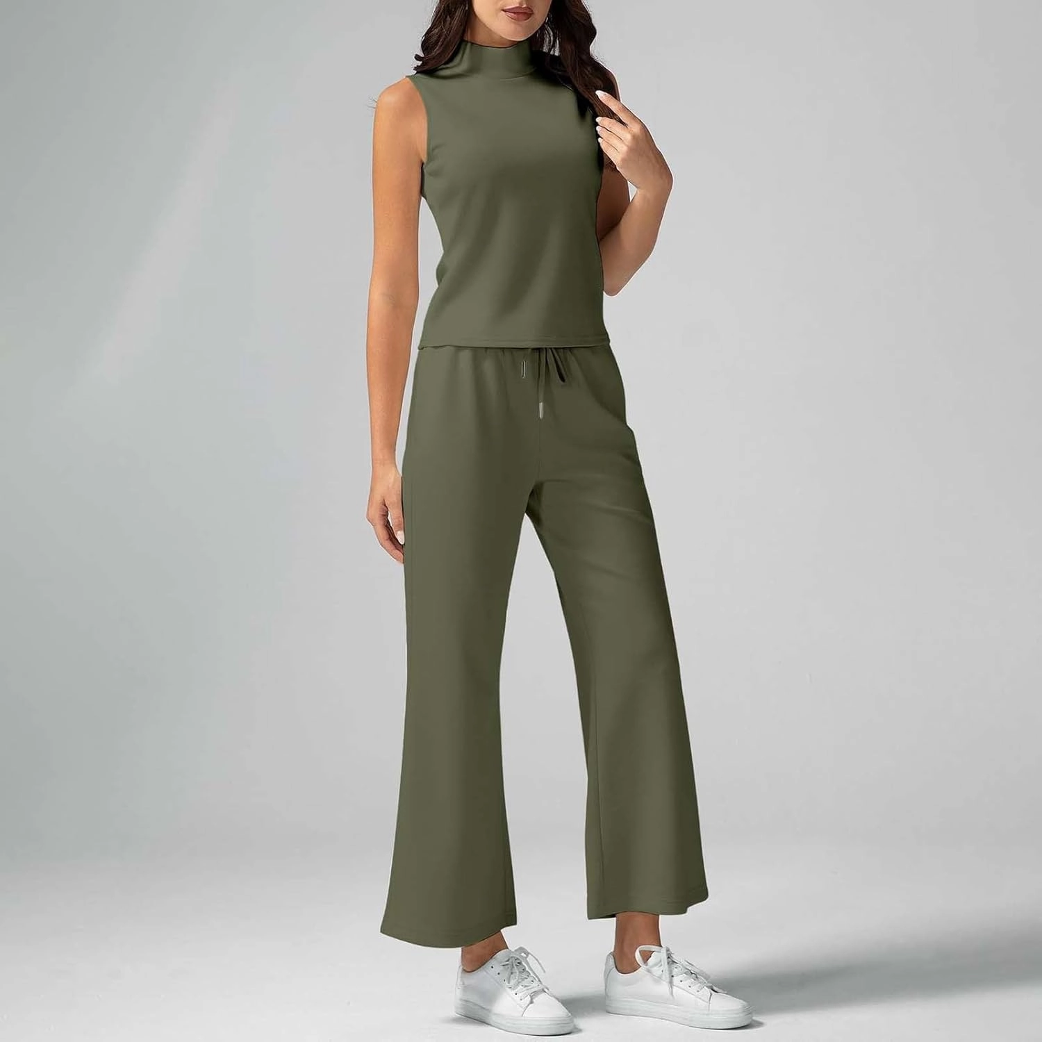 Drawstring Waist Wide-Leg Pants for Women Stylish Everyday Relaxed Outfits Trousers Homewear Fashion Streetwear Pants