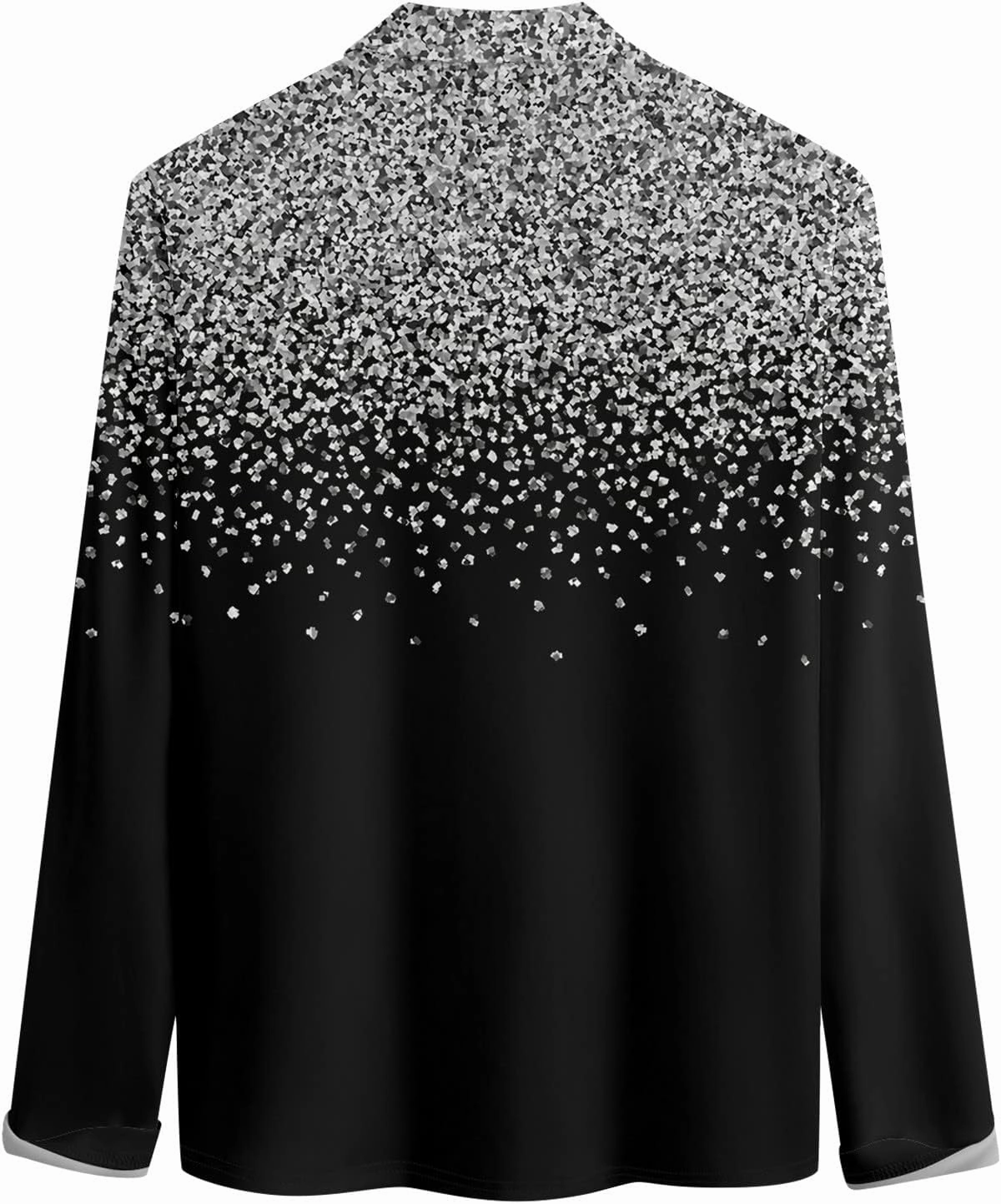 DuDubaby Summer Shirts for Men Lapel Long Sleeve Printed Casual Top Loose Sports Lapel Shirt