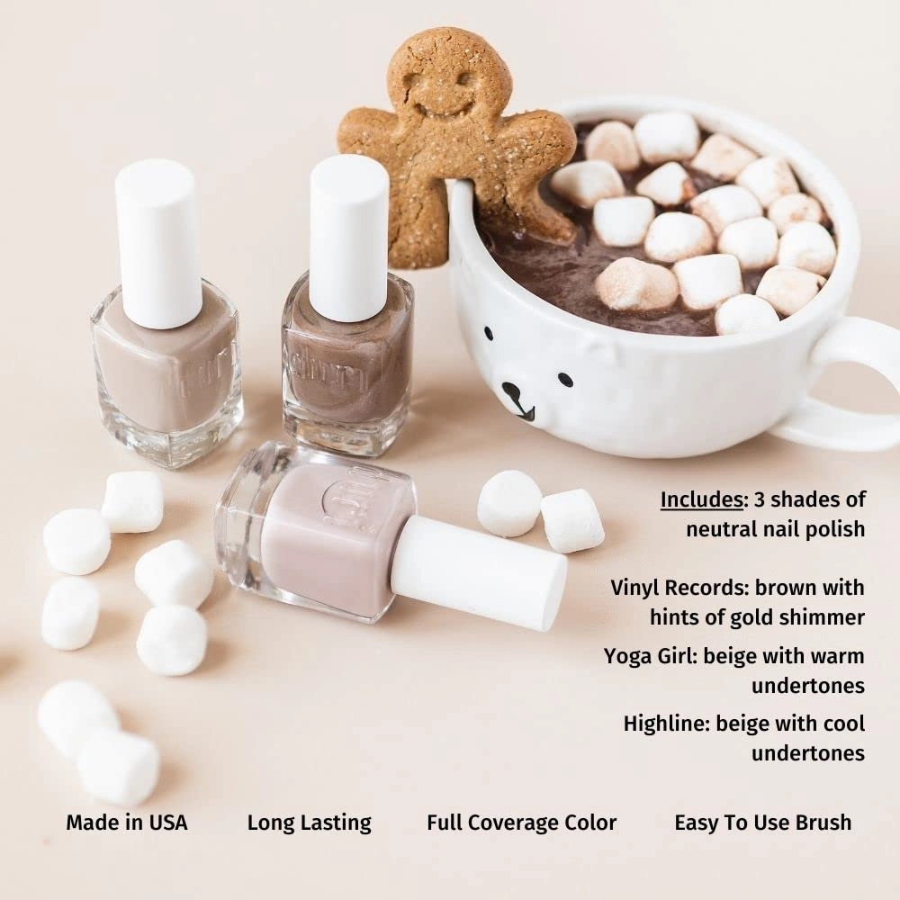 duri Nail Polish, GBD202 Neutrals with Flare, Shades of Neutrals, Classic, Full Coverage, Glossy, Solids and Metallic, Fast Drying, Long Lasting, Easy at Home Application Cosmetics