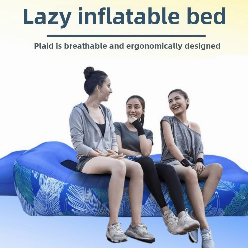 Eaacaa Inflatable Sofa - Cool Inflatable Chair, Easy to Set up, Portable, Waterproof, air Leakage-Proof Design-Ideal Sofa for Backyard Beach Trips Camping picnics and Music Festivals (Bright Orange)
