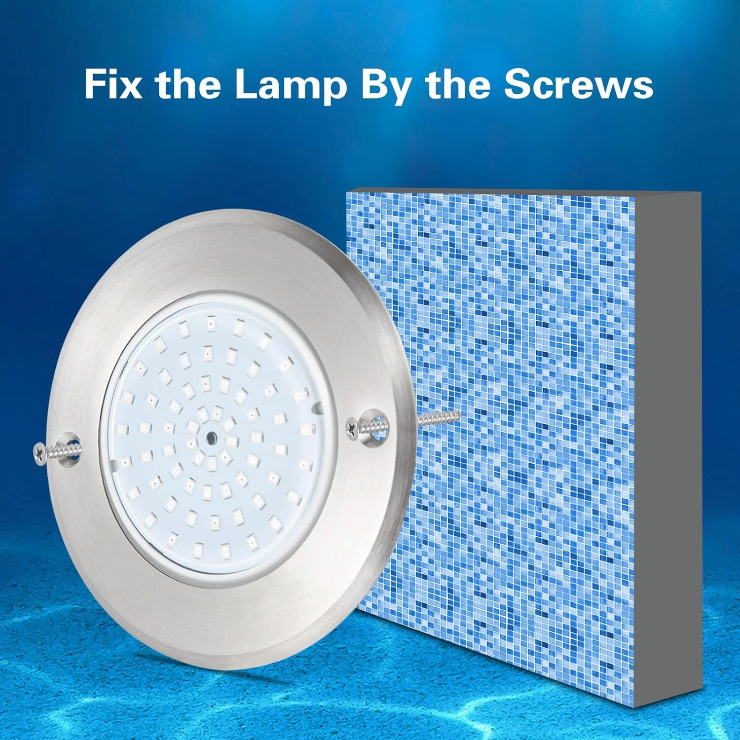 Eapmic 12V 6W Pool Light Underwater Color-Change LED Lights RGB IP68 Without Remote(6W)