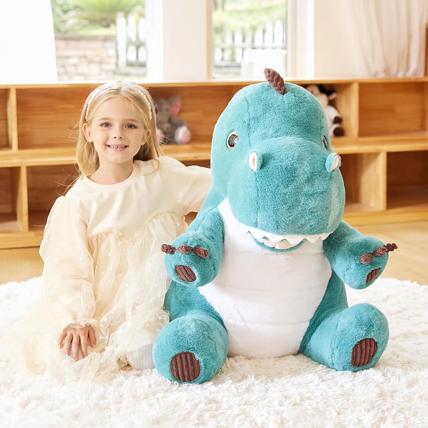 EARTHSOUND Giant Dinosaur Stuffed Animal Plush Toy,Large Jumbo 23" Cute Soft Toys,Big Size Huge Fluffy Plushy Oversized Fat Plushie,Gifts for Kid
