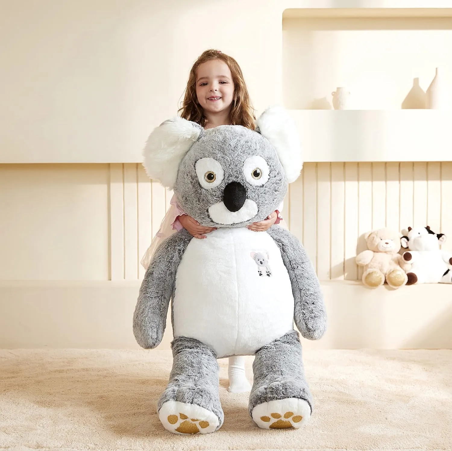 EARTHSOUND Giant Koala Stuffed Animal Plush Toy,Large Jumbo Cute Soft Toys,Big Size Huge Fluffy Plushy Oversized Fat Plushie,Gifts for Kid