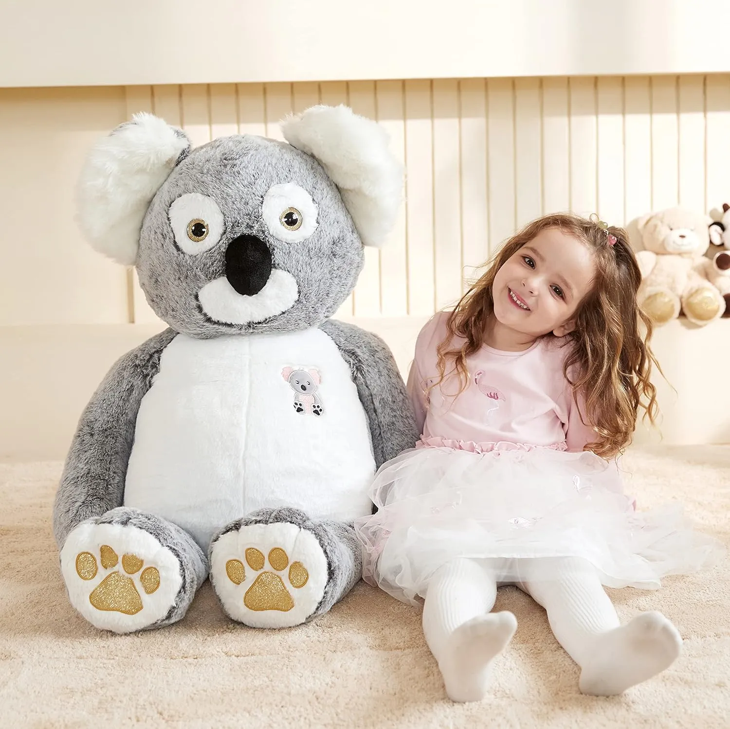 EARTHSOUND Giant Koala Stuffed Animal Plush Toy,Large Jumbo Cute Soft Toys,Big Size Huge Fluffy Plushy Oversized Fat Plushie,Gifts for Kid