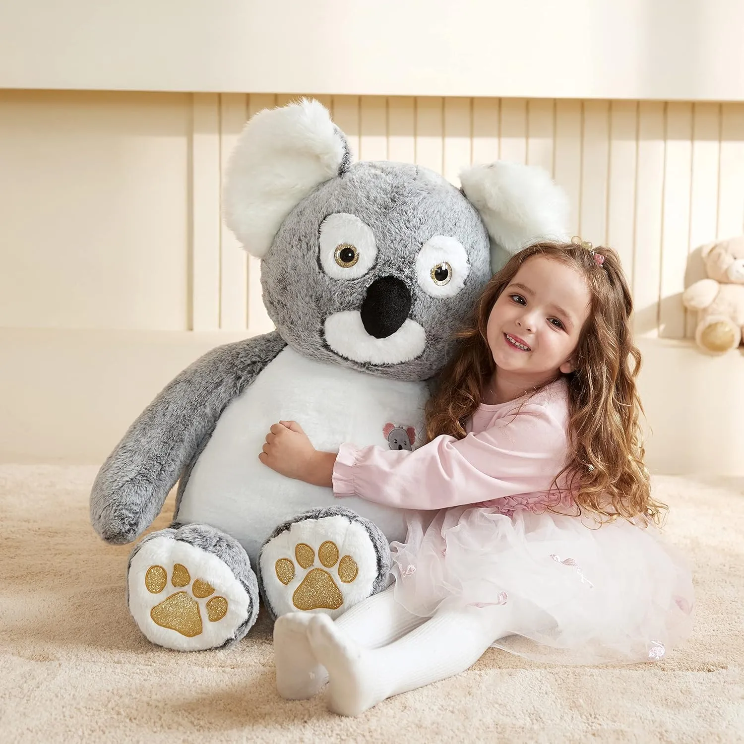 EARTHSOUND Giant Koala Stuffed Animal Plush Toy,Large Jumbo Cute Soft Toys,Big Size Huge Fluffy Plushy Oversized Fat Plushie,Gifts for Kid