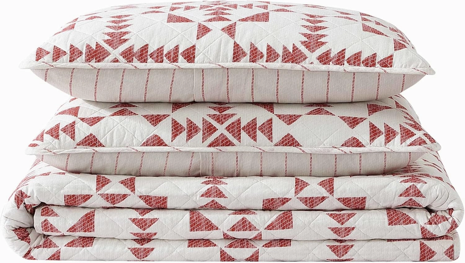 Eddie Bauer- King Quilt Set, Cotton Reversible Bedding Set, All Season Lodge Home Décor (Arrowhead Red, King)