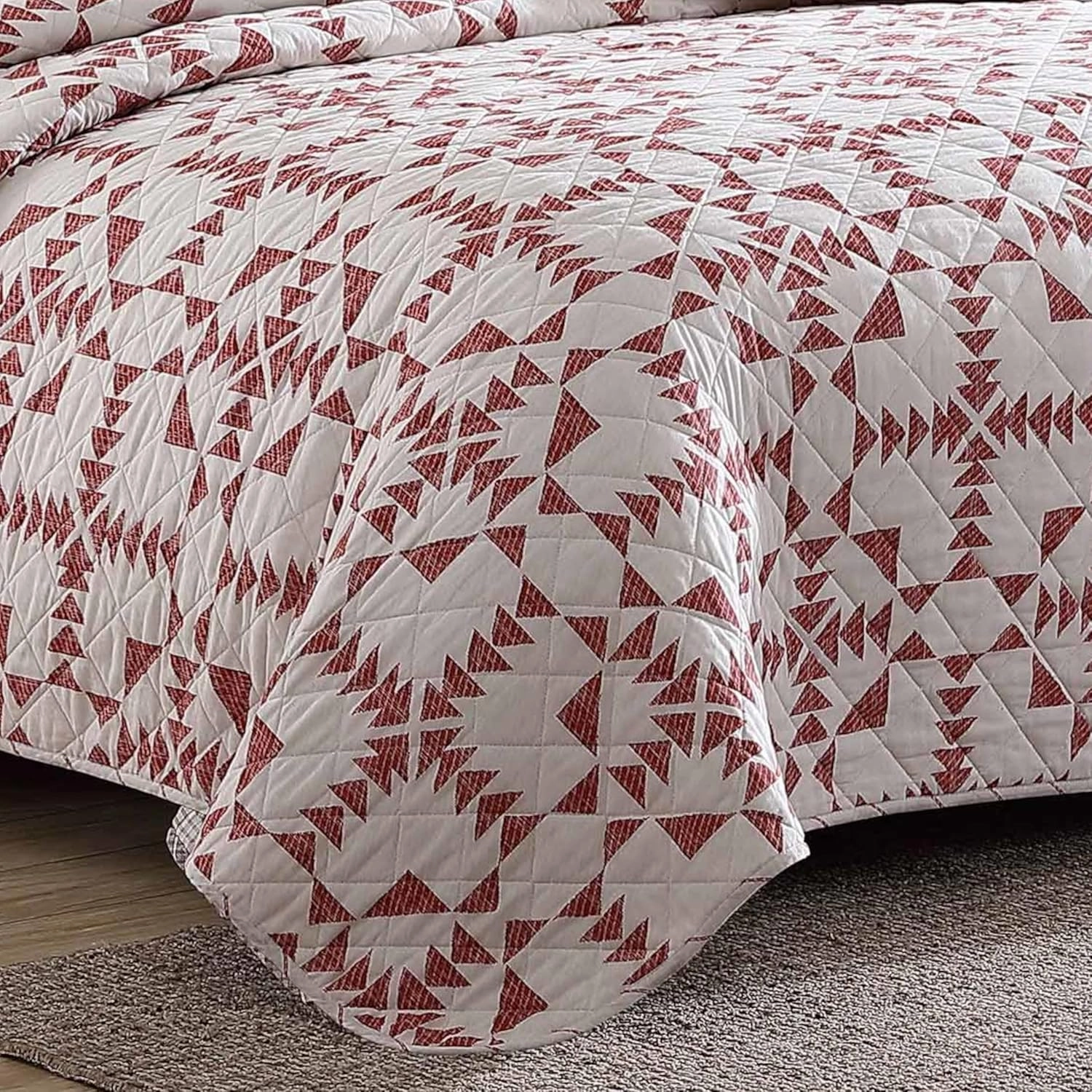 Eddie Bauer- King Quilt Set, Cotton Reversible Bedding Set, All Season Lodge Home Décor (Arrowhead Red, King)