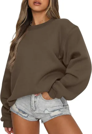 EFAN Womens Oversized Sweatshirts Crewneck y2k Hoodies Fall Fashion Outfits Teen Girls Cute Sweater 2025 Winter Clothes