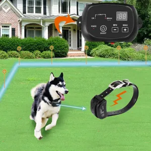 Electric Dog Fence, Wired Pet Containment System, Aboveground/Underground Installation, 650 Ft Wire, IP66 Waterproof Rechargeable Collar, Shock/Tone Correction, 1 Collar