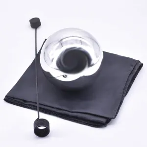 Enjoyer Zombie Ball with Foulard Floating Magic Tricks Magician Props Stage Illusions Magic Gimmick Classic Toy (Silver,Diamter 12cm)