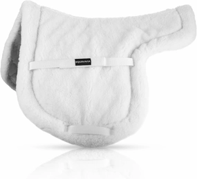Equinavia Eidsvoll Close Contact English Saddle Pad | Horse Saddle Pad with Shock Absorbing Fleece Top | Hook & Loop Billet Straps, Secure Fit | Breathable for All Riding Styles