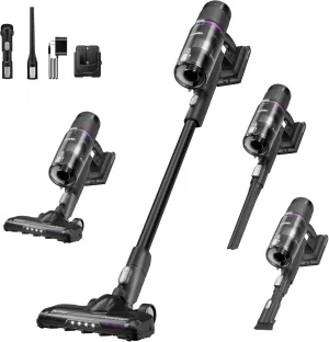 Eureka Cordless Vacuum Cleaner Lightweight, Stick Vacuum Rechargeable for Hardwood, Pet Hair, Black, ReactiClean 410
