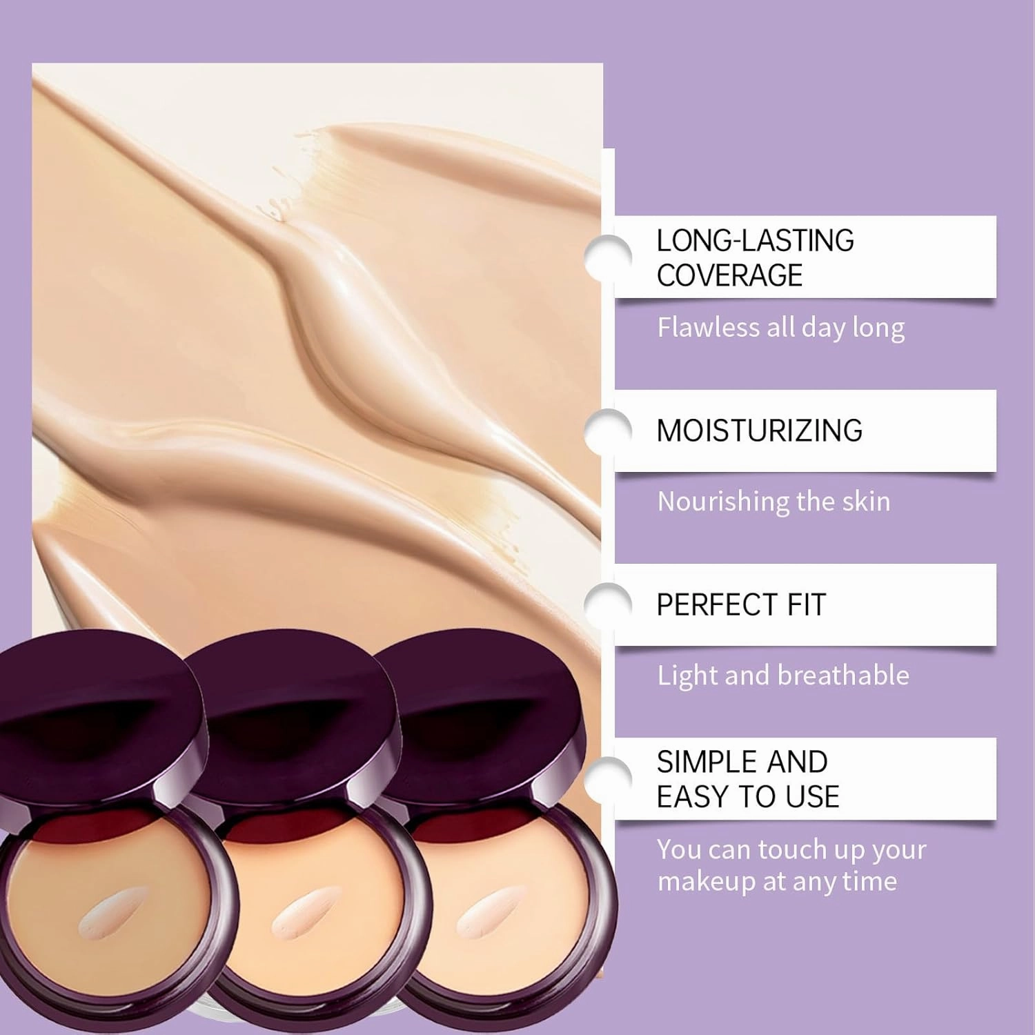 Evanesce Soft Matte Cream Concealer, Full Coverage Matte Cream Concealer, Long Lasting Moisturizing Lightweight (Set)