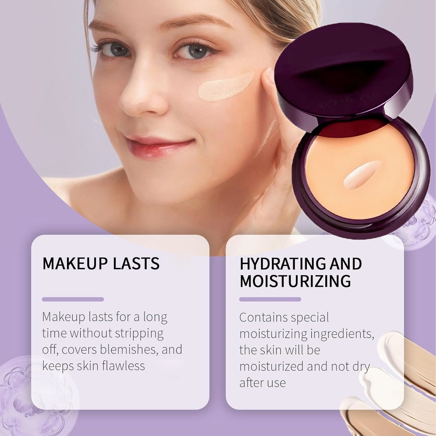 Evanesce Soft Matte Cream Concealer, Full Coverage Matte Cream Concealer, Long Lasting Moisturizing Lightweight (Set)