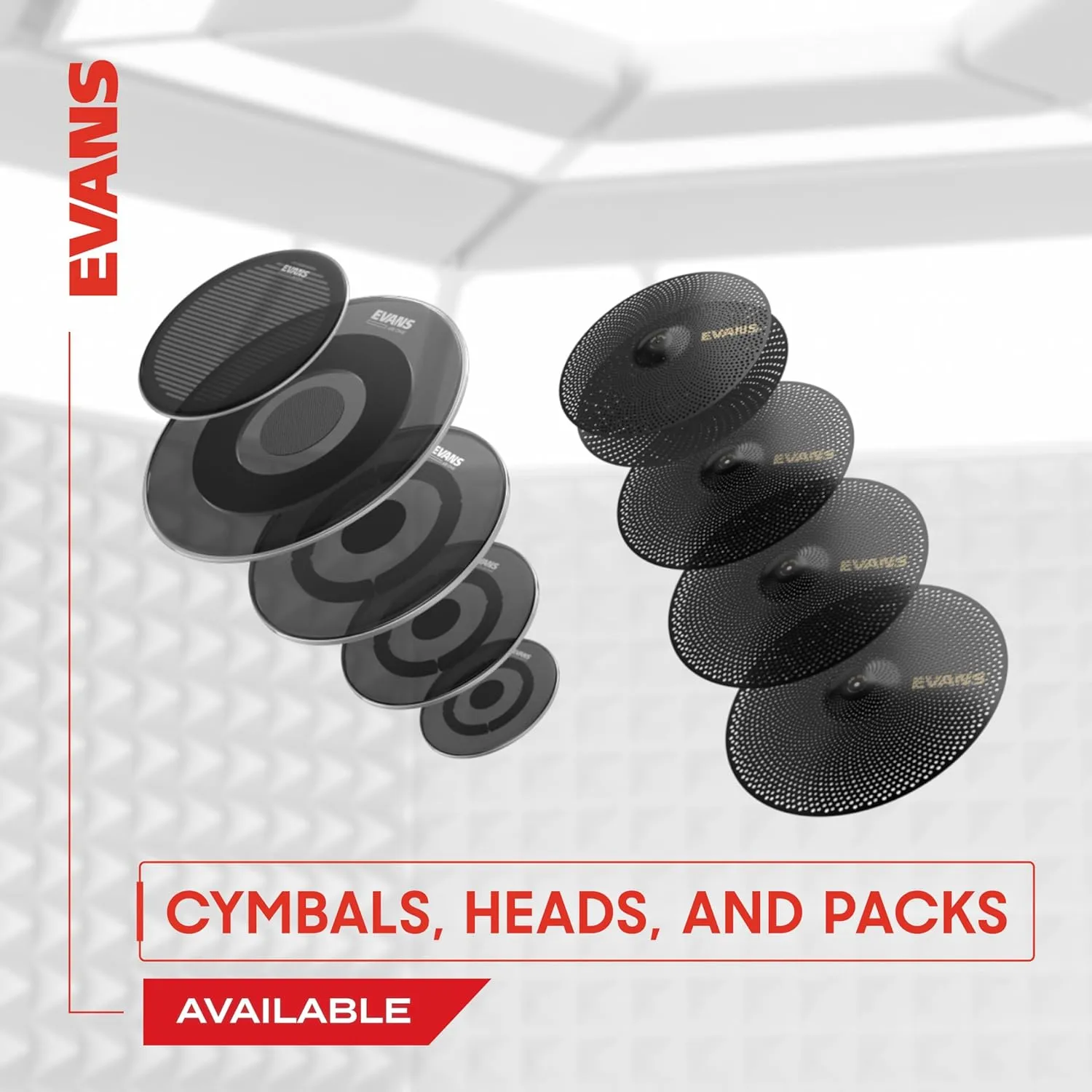 Evans Drum Heads - dB Rock Pack (10" 12" 16") with 14" dB Snare Batter and 22" dB Bass Batter